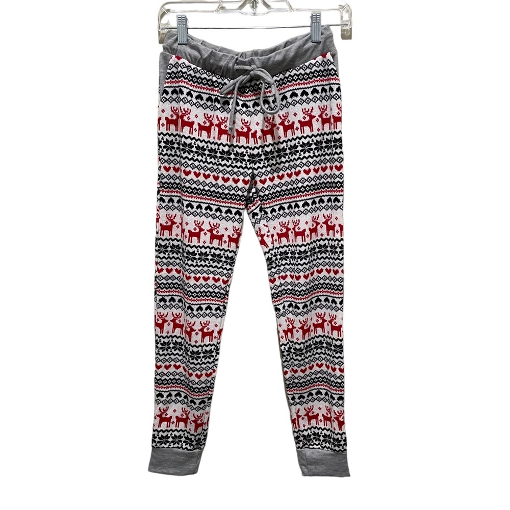 Heimish USA Reindeer Christmas Sweater Jogger Pants Size Medium